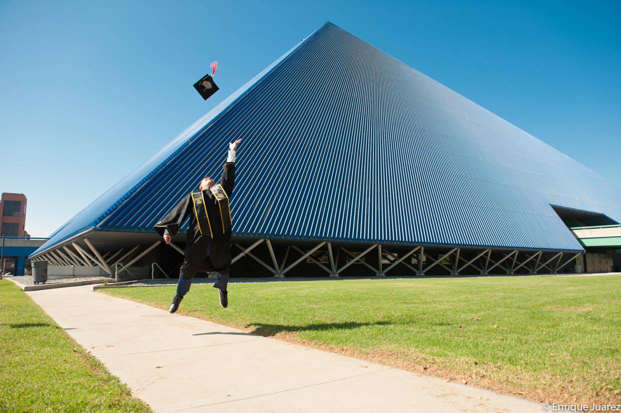 me thrwoing grad hat to the sky